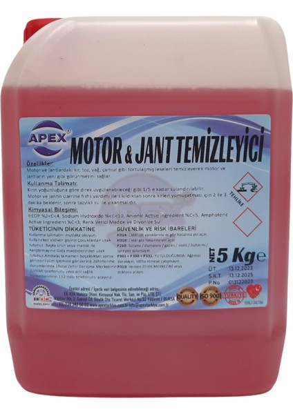 Torpido Parlatıcı Süt ve Motor Jant Temizleyici 2'li Set - 5kg Araç Bakımı Için Ideal Ikili