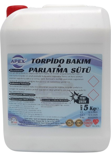 Torpido Parlatıcı Süt ve Motor Jant Temizleyici 2'li Set - 5kg Araç Bakımı Için Ideal Ikili