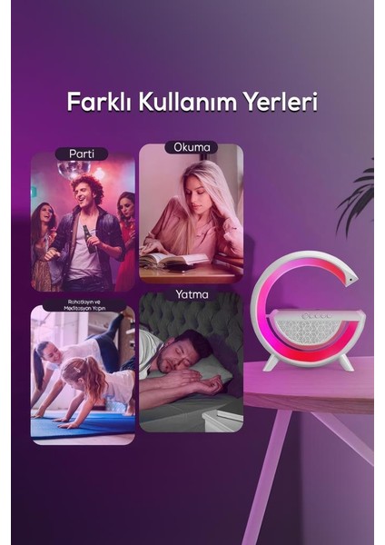 Powerbank ve Hoparlör Özellikli Gece Lambası