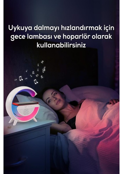 Powerbank ve Hoparlör Özellikli Gece Lambası