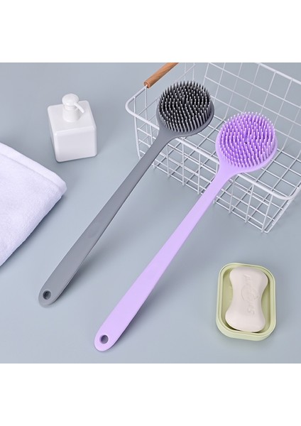 Silikon Uzun Saplı Masaj Banyo Fırçası Taşınabilir Banyo Fırçası Çift Taraflı Banyo Fırçası Çok Fonksiyonlu Banyo Fırçası Geri (Yurt Dışından) modelleri