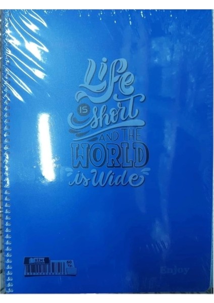 Enjoy A4 96 Yaprak Çizgili Plastik Kapak Spiralli Defter