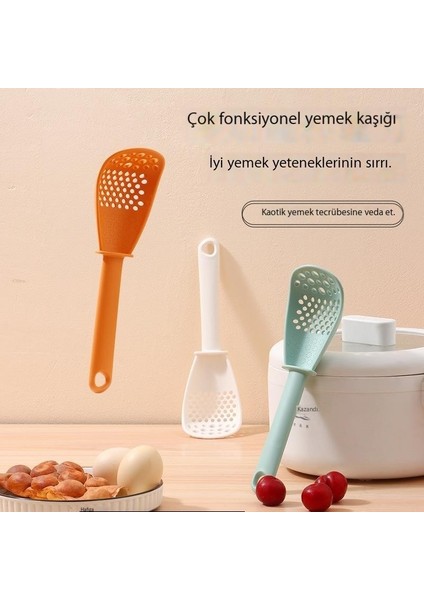 Mutfak Çok Fonksiyonlu Ahçı Kaşığı Ev Drenaj Kevgir Pirinç Ocak Pirinç Kaşığı (Yurt Dışından)