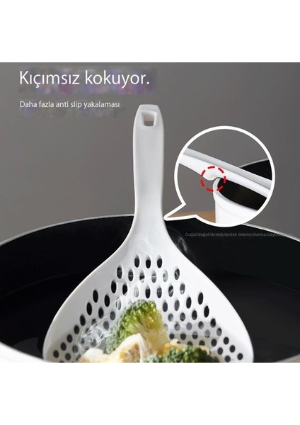 Kevgir Filtre Elek Büyük Pişirme Erişte Kevgir Örgü Kaşık Hamur Tatlısı Mutfak Yüksek Sıcaklığa Dayanıklı Erişte Kaşık Ev Plastik (Yurt Dışından)
