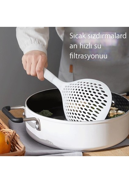 Kevgir Filtre Elek Büyük Pişirme Erişte Kevgir Örgü Kaşık Hamur Tatlısı Mutfak Yüksek Sıcaklığa Dayanıklı Erişte Kaşık Ev Plastik (Yurt Dışından)