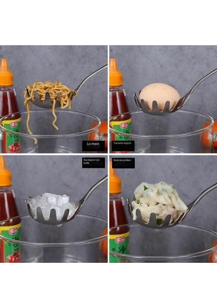 Paslanmaz Çelik Erişte Kaşığı, Güveç Kevgir, Çit, Erişte, Spagetti Erişte, Kızartma Pençesi, Mutfak Pişirme (Yurt Dışından)
