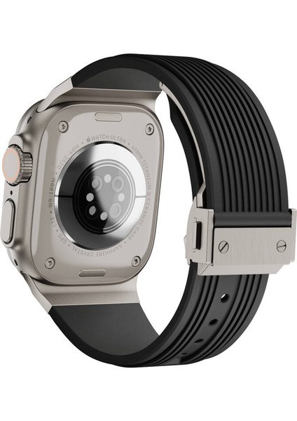 Apple Watch 44MM KRD-113 Spor Görünümlü Silikon Kordon