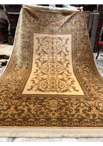 El Dokuma Ottoman Uşak Halısı Ebat 255X175