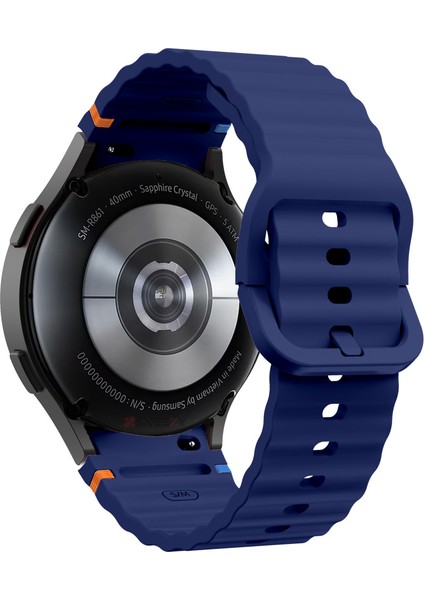 Samsung Galaxy Watch 7 40MM-44MM Ile Uyumlu Metal Tokalı Dalgalı Spor Silikon Kordon fiyatları
