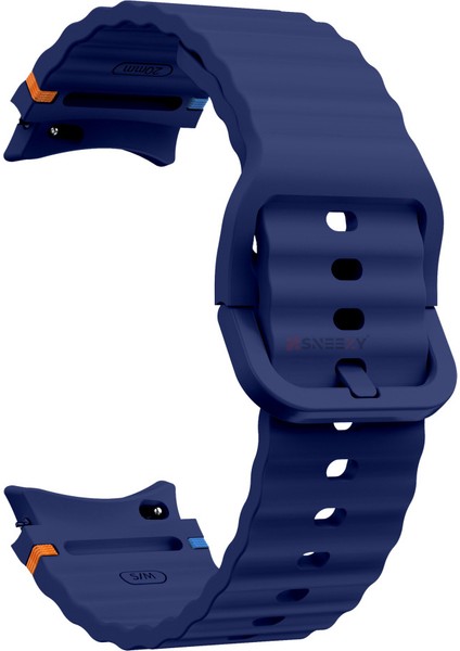 Samsung Galaxy Watch 7 40MM-44MM Ile Uyumlu Metal Tokalı Dalgalı Spor Silikon Kordon fırsatları