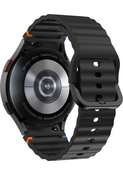 Samsung Galaxy Watch 7 40MM-44MM Ile Uyumlu Metal Tokalı Dalgalı Spor Silikon Kordon fiyatları