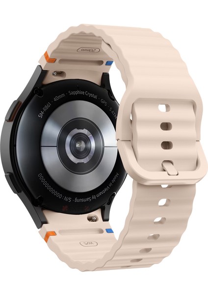 Samsung Galaxy Watch 7 40MM-44MM Ile Uyumlu Metal Tokalı Dalgalı Spor Silikon Kordon fiyatları