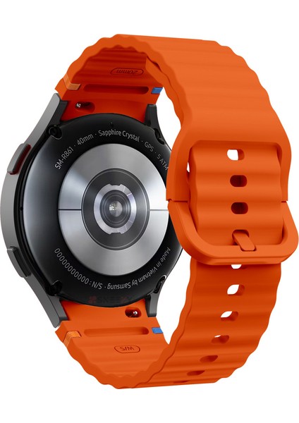 Samsung Galaxy Watch 7 40MM-44MM Ile Uyumlu Metal Tokalı Dalgalı Spor Silikon Kordon fiyatları