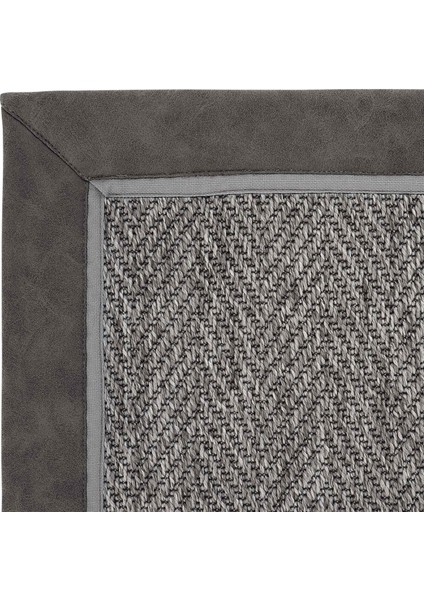 Basel Art 04 Balkon Halısı Hasır Doku Mutfak Halısı Çift Bordürlü Ithal Sisal Halı Yolluk