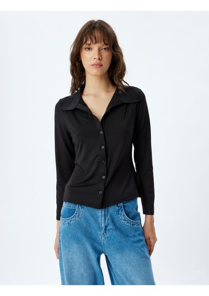 Slim Fit Basic Gömlek Uzun Kollu modelleri