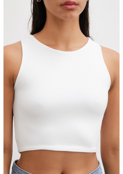 Basic Crop Top Beyaz