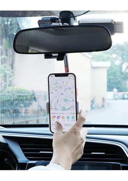 Premium Dayanıklı Araç Içi Oto Dikiz Aynası Akrobat Telefon Tutacağı Gps Takip Standı Universal