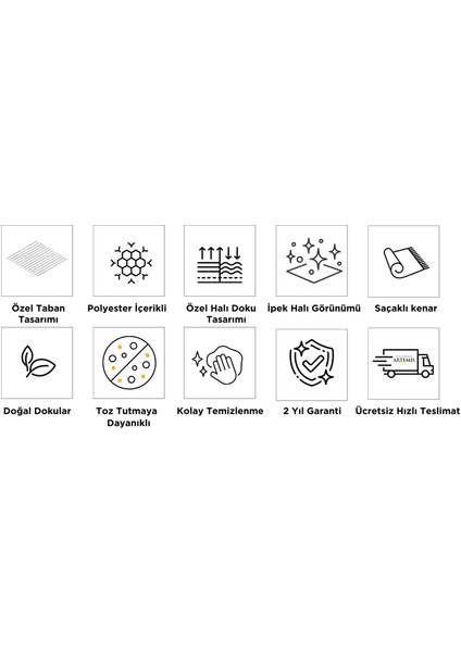 Cozy 03051A Bej Kemik Bohem Tarzı Halı fırsatları