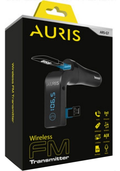 Çakmak Yerine Takılan USB Girişli, Aux Jackli, Mikro CD Okuyuculu,mp3 Çalarlı Wireless Fm Adaptörü