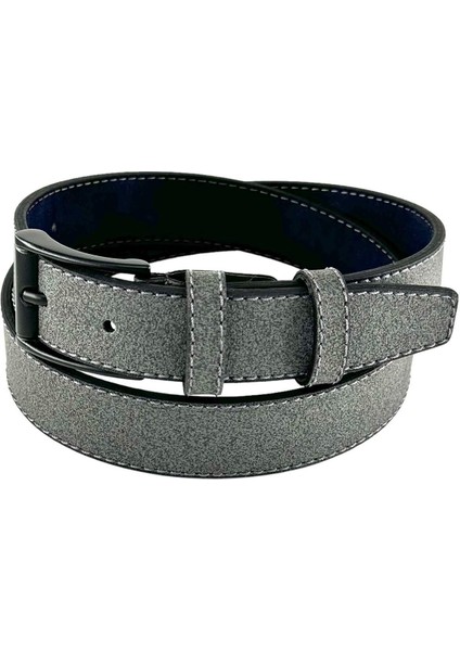 3 cm Klasik Suni Deri Çocuk Kemeri Kız Erkek Okul Kemeri Antrasit Gri