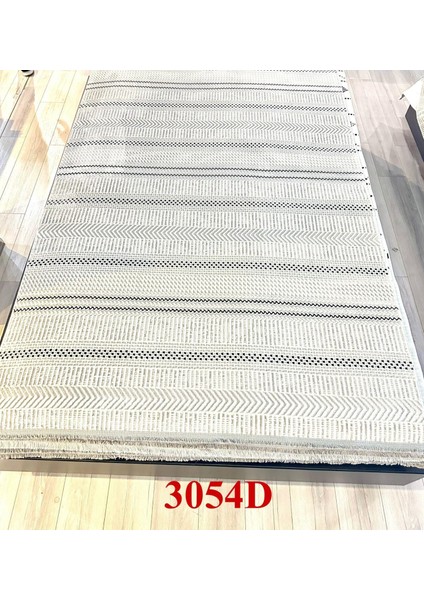 Cozy 03054D Gri Krem Iskandinav Desen Halı