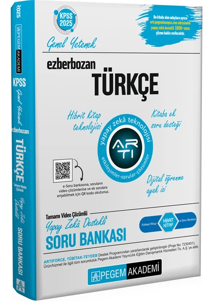 Pegem Akademi Yayıncılık 2025 Ezberbozan KPSS Genel Yetenek Genel Kültür Türkçe Soru Bankası