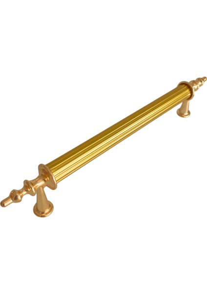 Desenli Boru Siyah Alüminyum Dolap Kulpu Mobilya Kulpu(Altın - SIYAH)(96MM - 128MM)