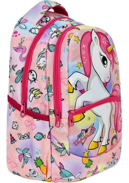 Ilkokul Unicorn Desenli Kız Çocuk Ilkokul Çantası + Beslenme Çantası indirimleri