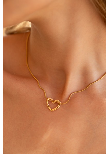 Çelik Gold Kalp Kolye fiyatları