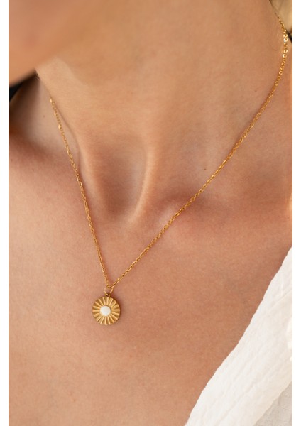 Çelik Gold Antik Mistik Kolye