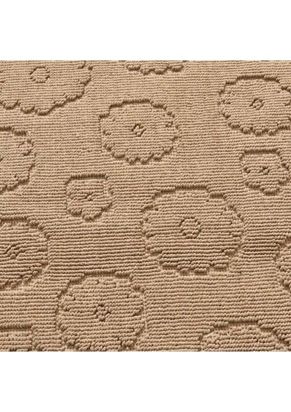 Soft Fiore 2'li Banyo Paspası - Bej - 60X100 cm + 50X60 cm