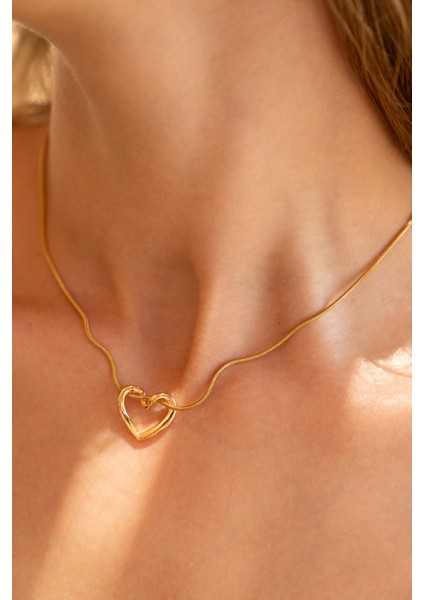 Çelik Gold Kalp Kolye fırsatları