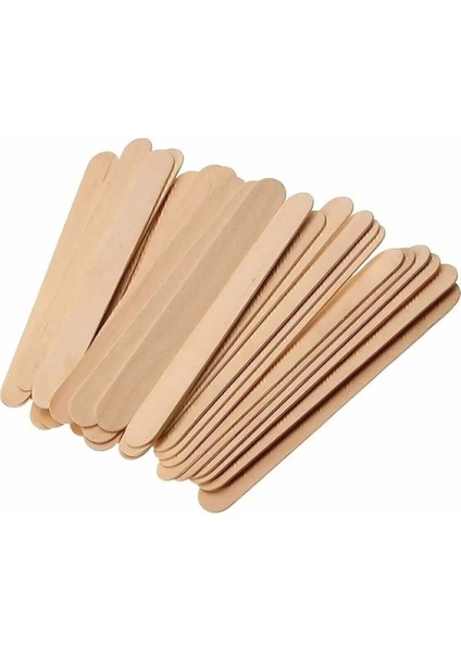 100'lü Tahta Dil Çubuğu Basacağı Ağda Spatulası Spatula Ahşap