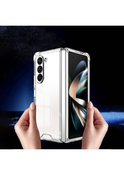 Cep Prime Galaxy Z Fold 5 Kılıf Darbe Emici Sert Plastik Tam Kalıp Anti Shock Silikon