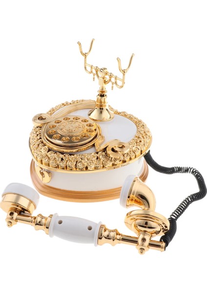 Nostaljik Polyester Telefon Müzik ve Takı Mücevher Kutusu