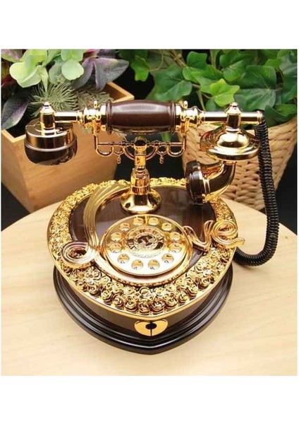Nostaljik Polyester Telefon Müzik ve Takı Mücevher Kutusu