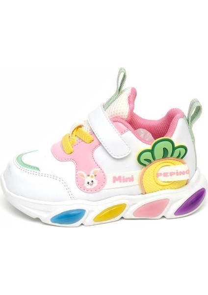 1802 Hafif Cırtlı Işıklı Ithal Bebe Spor Ayakkabı
