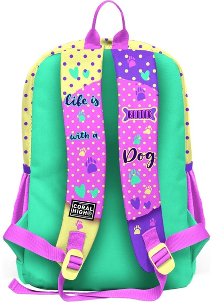 Coral High Kids Sarı Pembe Sevimli Köpek Desenli 3’lü Okul Çanta Seti 23752-MİX3 fiyatları