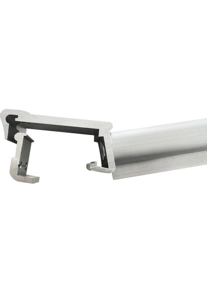 Küpeşte Kare Balkon Askısı Balkon Çamaşır Kurutma Askısı Alüminyum Küpeşte Askılığı Kurutmalık Parlak Gri Kare 6x2.5 cm