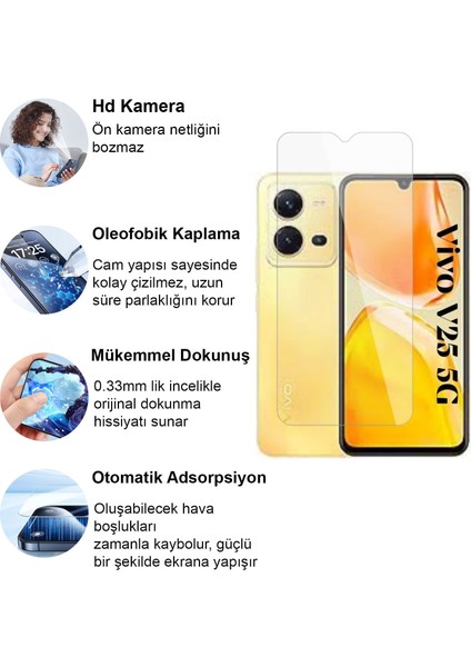 Vivo V25 Kırılmaz Cam Şeffaf 0.3mm Kılıf Dostu Temperli Ekran Koruyucu fiyatları