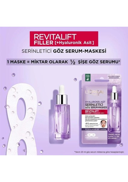 3 Adet Loreal Paris Revitalift Filler Dolgunlaştırıcı Göz Serum Maskesi 11 gr ve Rosıe