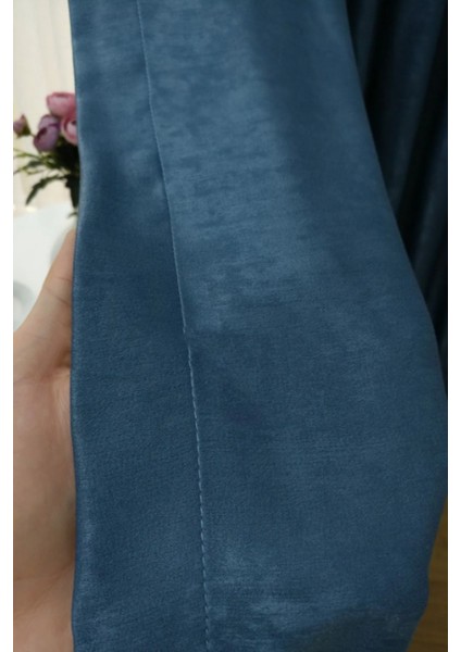 Soft Kumaş Fon Perde Sık Pileli Indigo Perde fırsatları