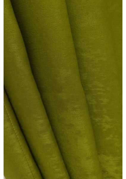 Soft Kumaş Fon Perde Sık Pileli Yeşil Perde modelleri