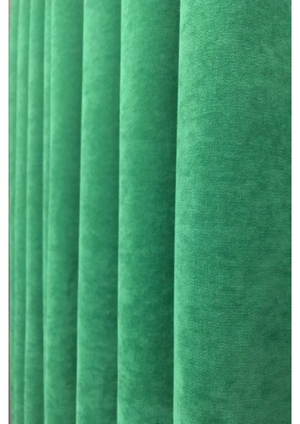 Ada Fon Perde Sık Pileli Yeşil Perde modelleri