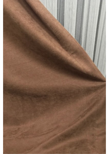 Ada Fon Perde Sık Pileli Kahverengi Perde fırsatları