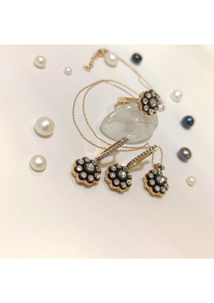 Gül Modeli Set Takım 14 Ayar Altın HD VİDEOLU