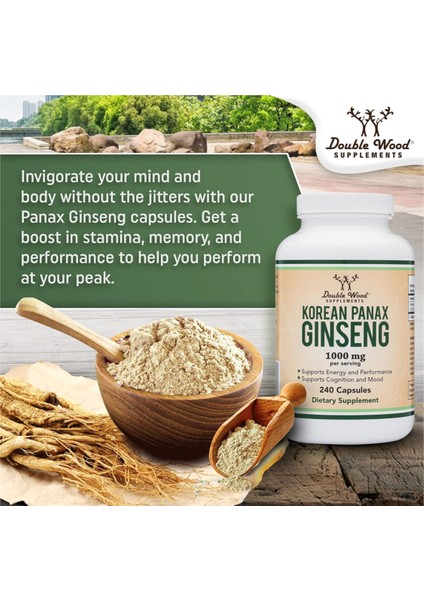 Ginseng Korean Red Extract 1000MG 240 Veg Capsul 3541 fırsatları