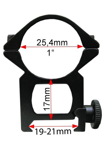 Çift Vidalı 22 mm Silah Dürbün Montaj Ayağı