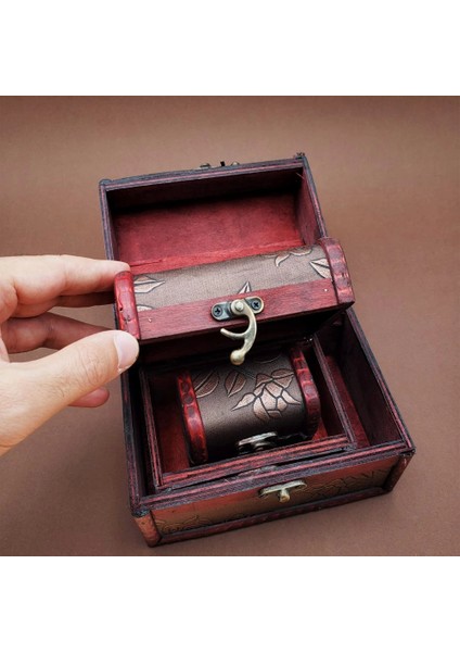 Ahşap Deri sandık Kutusu