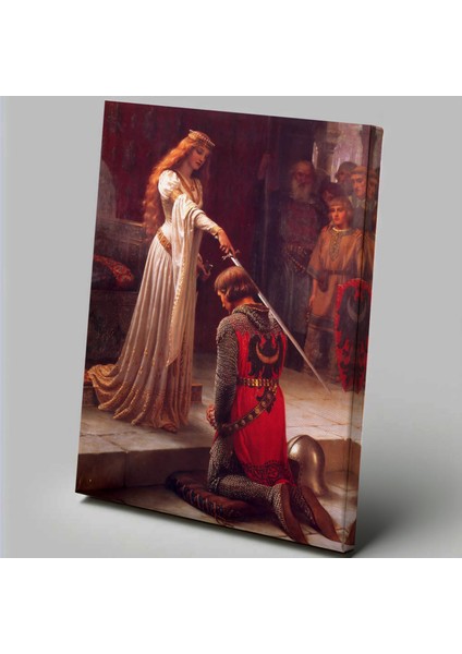 The Accolade - Edmund Blair Leighton'Un Şövalyeliği Tablosu-TBL1758